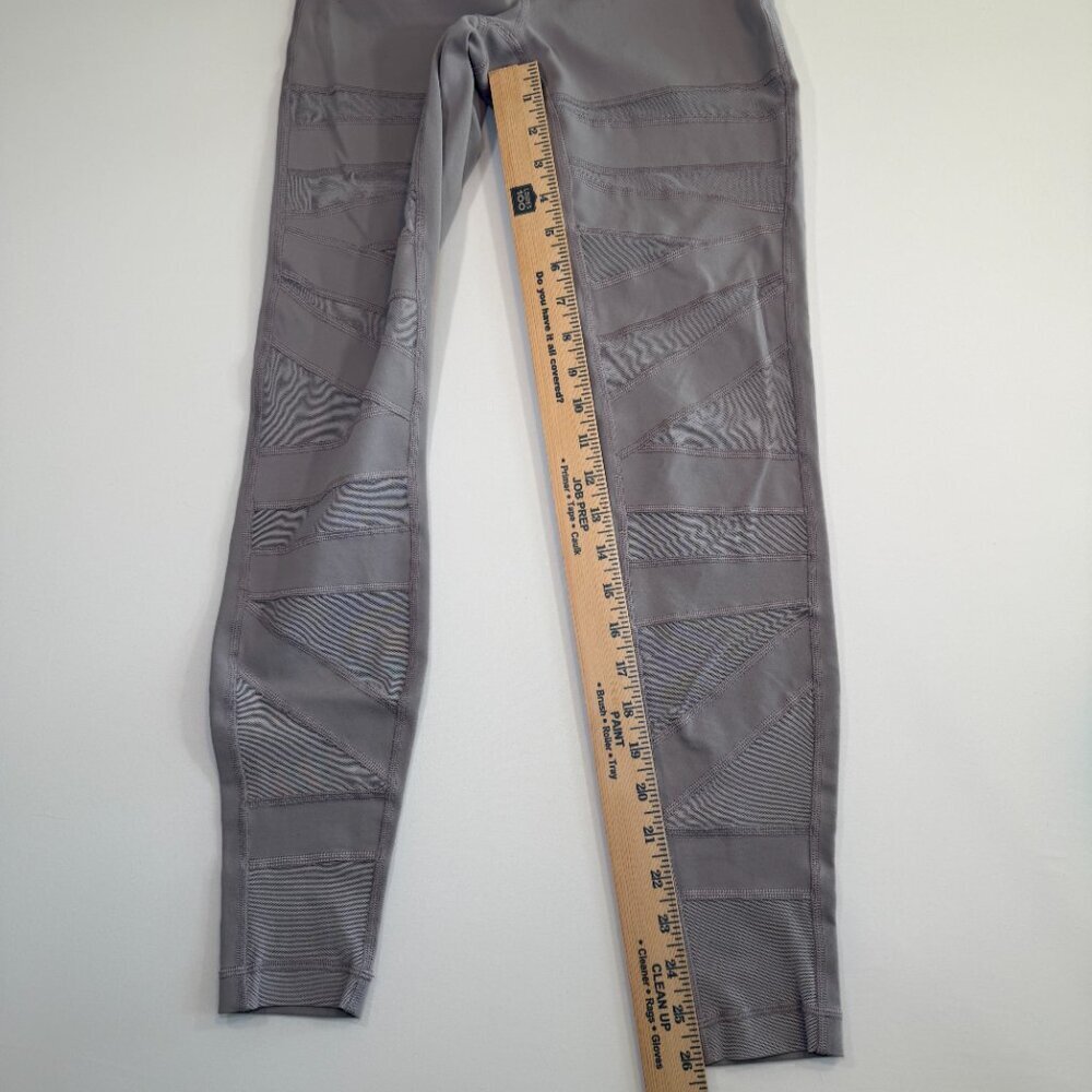 LULULEMON Wunder Under High Rise Tech Mesh Pant Gray 6 and FREE TOTE! - Picture 14 of 16